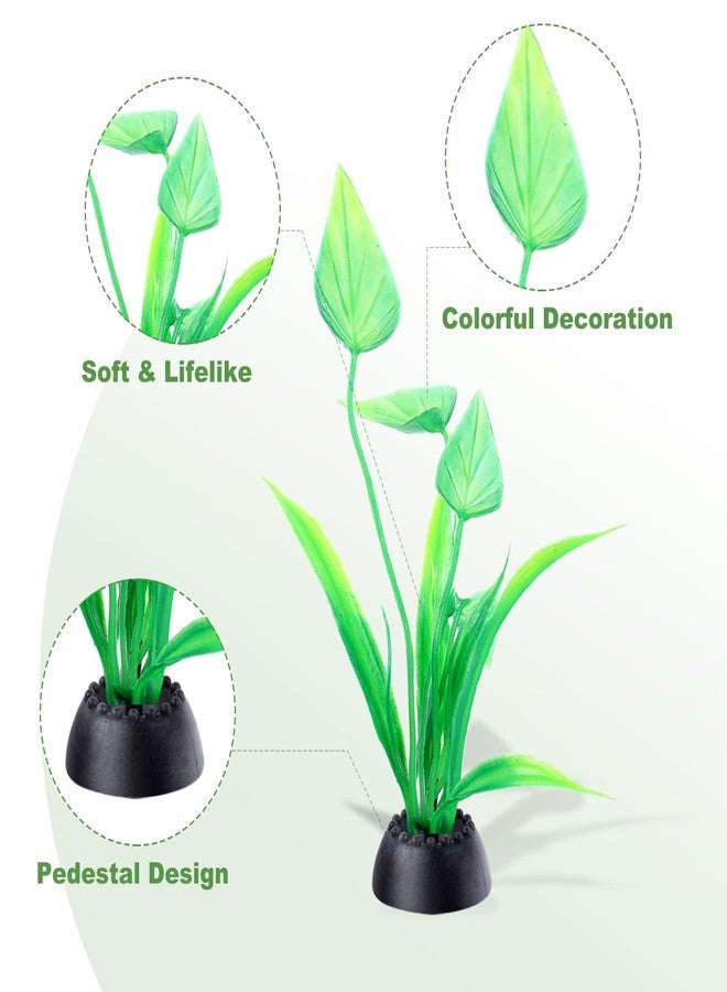 Ninsula Aquarium Plants 16P, Plastic Fish Tank Plants, Different Types Artificial Decor Aquarium Plants, Turtle Tank Decor Set, Fish Decor for Tank (Colorful) - Image 3